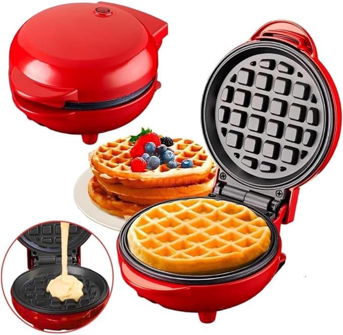 Mini Máquina de Waffle Portátil